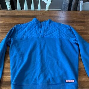 Vineyard Vines Men's Quilted Blue Crewneck Sweater